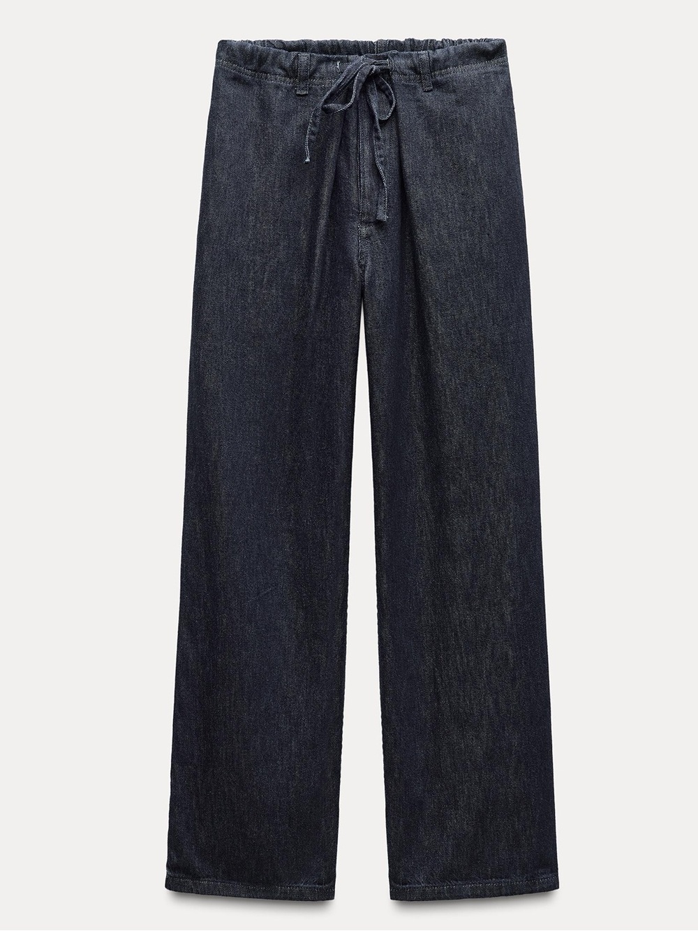 Zara baggy straight Jeans with Drawstrings XS